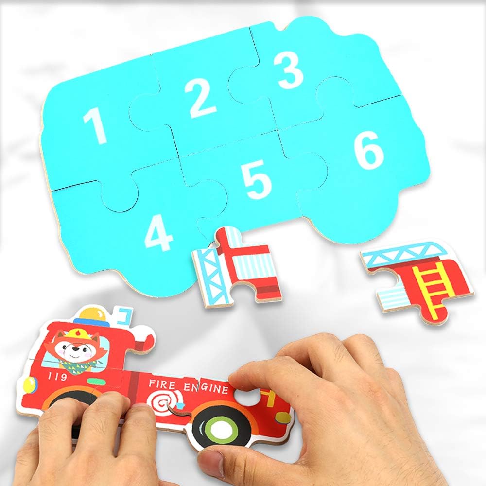 Puzzle Montessori 3D de Medios de Transporte