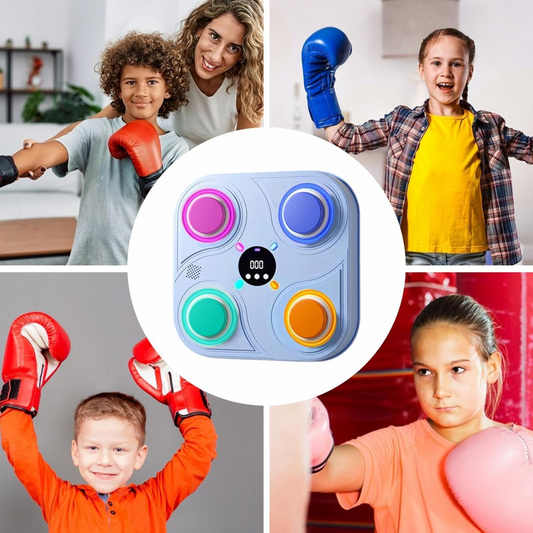 Máquina de Boxeo Musical Inteligente para Niños con Luces LED y Bluetooth