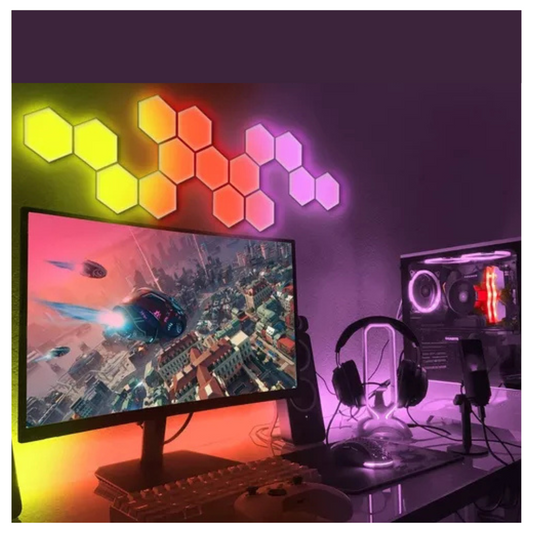Luces Hexagonales LED Modulares Decorativas – 5 Modos
