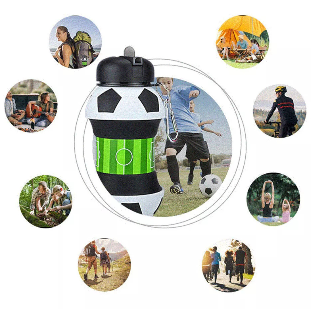 Botella Plegable Diseño Balón de Fútbol