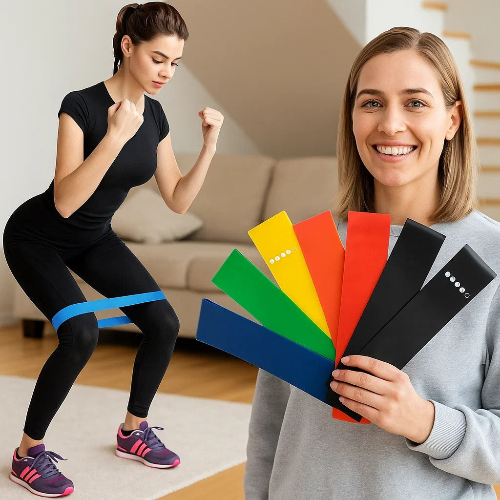 Set de 5 Bandas Elásticas de Resistencia para Entrenamiento