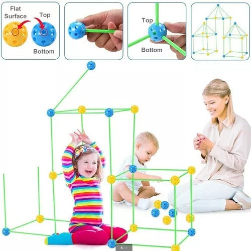 Kit de Construcción Infantil 88 Piezas | Fortalezas y Figuras