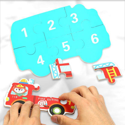 Puzzle Montessori 3D de Medios de Transporte