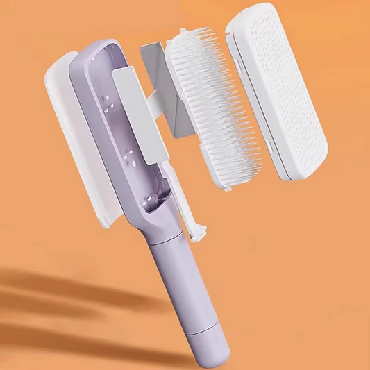 Cepillo Autolimpiante para Cabello con Masajeador de Cuero Cabelludo