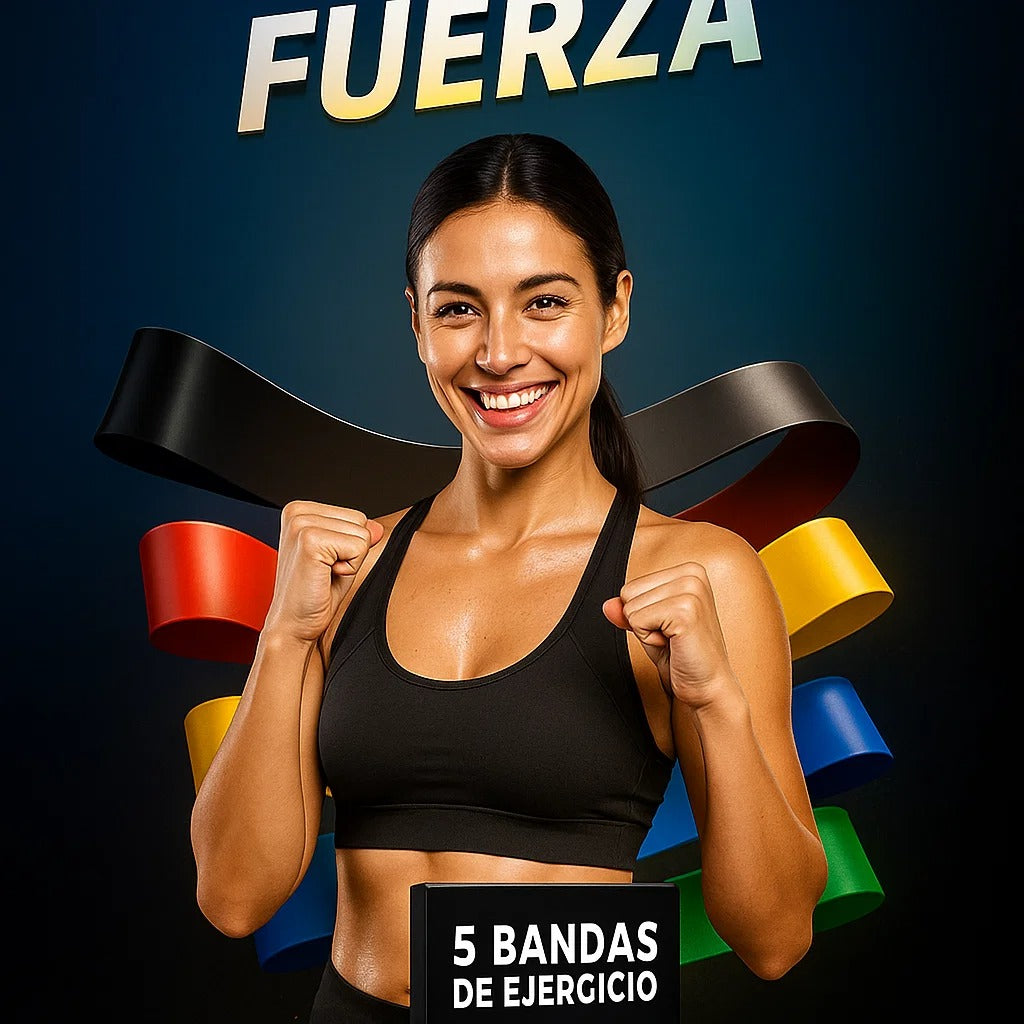 Set de 5 Bandas Elásticas de Resistencia para Entrenamiento