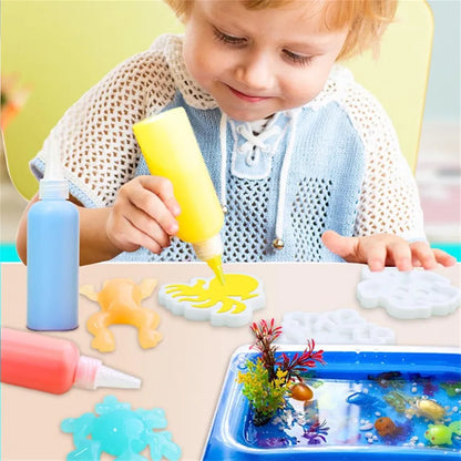 Kit Mágico de Agua 3D para Niños | Moldes y Colores