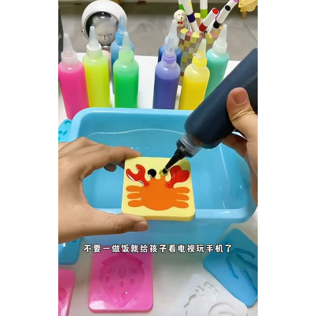 Kit Mágico de Agua 3D para Niños | Moldes y Colores