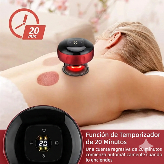 Masajeador Eléctrico con Ventosa, Succión y Calor