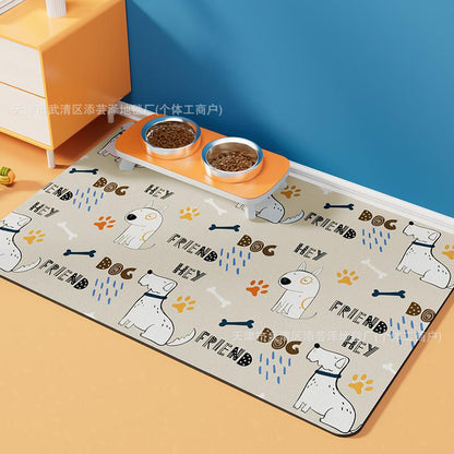 Mat Antideslizante para Comedero de Mascotas 40x60 cm