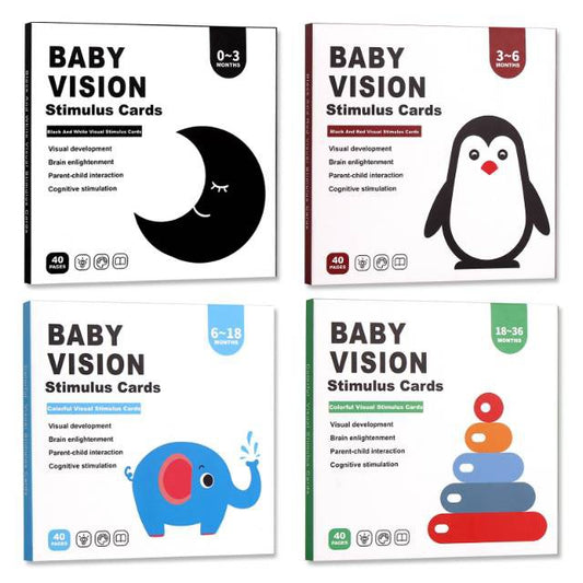 Tarjetas Sensoriales Montessori para Bebés | 20 Tarjetas de Doble Cara (40 Ilustraciones)